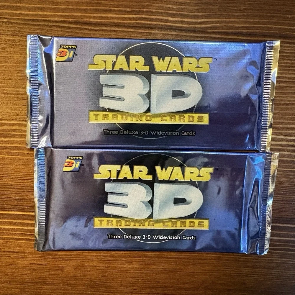 1996 Star Wars 3D Trading Cards Topps Packs Lot of 2 Sealed Widevision